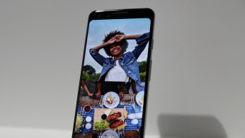 Google Pixel 3 third generation smartphone is seen on display after a news conference in Manhattan, New York