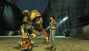 Half Life 2 Alex Vance with Dog in the Black Mesa East Scrapyard Screenshot via 