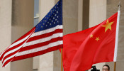 U.S. and Chinese flags