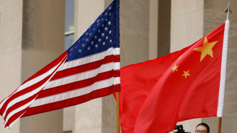 U.S. and Chinese flags