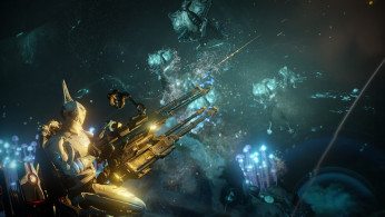 Warframe Screenshot of Archwing Gameplay