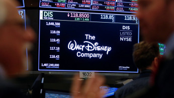 The Walt Disney Company Logo Seen On the trading floor at the New York Stock Exchange