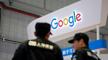 A Google sign is seen during the China International Import Expo (CIIE), at the National Exhibition and Convention Center in Shanghai
