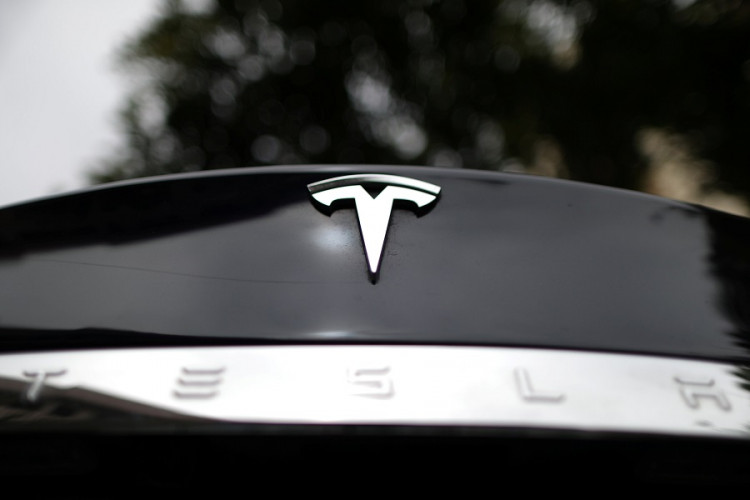 A Tesla showroom is seen in Santa Monica