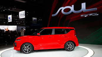 The 2019 Kia Soul GT is introduced during a Kia press conference at the Los Angeles Auto Show in Los Angeles