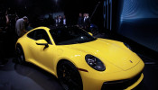 The 2020 Porsche 911 Carrera 4S is introduced during a Porsche press conference at the Los Angeles Auto Show in Los Angeles