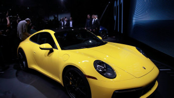 The 2020 Porsche 911 Carrera 4S is introduced during a Porsche press conference at the Los Angeles Auto Show in Los Angeles