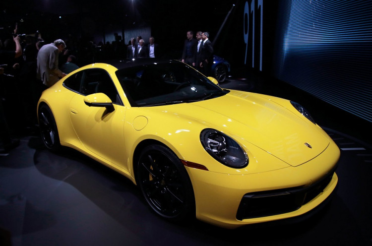 The 2020 Porsche 911 Carrera 4S is introduced during a Porsche press conference at the Los Angeles Auto Show in Los Angeles