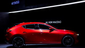 Mazda Corporation introduces the new 2020 Mazda 3 vehicle at the Los Angeles auto show in Los Angeles