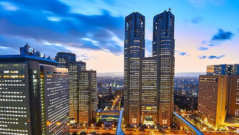 Tokyo Business District, Sunset