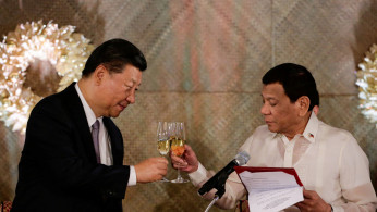China's President Xi Jinping and Philippine President Rodrigo Duterte