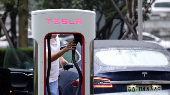 Tesla charging point in Beijing
