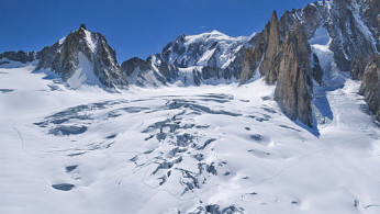Glacier du Mont Mallet (Glacier du Géant) & Mont Blanc, 2010 July
