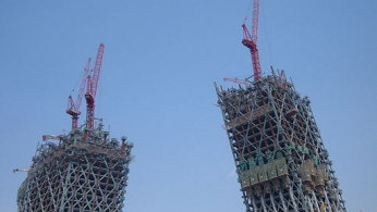Construction of CCTV tower