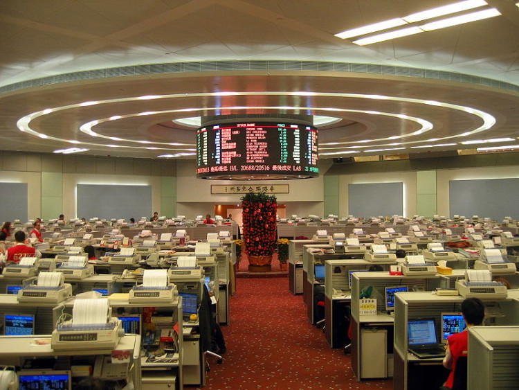 Hong Kong Stock Exchange Trading Floor