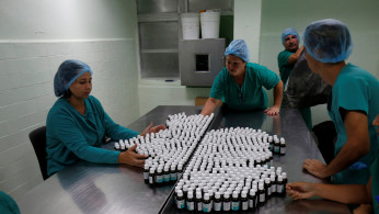 Lab workers