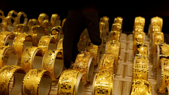 Gold bracelets at the Chow Tai Fook Jewellery store in Hong Kong