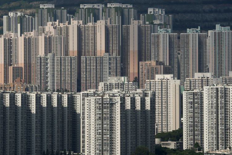 Public and private housing blocks are seen in Hong Kong