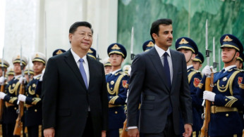 President Xi Jinping and Emir Sheikh Tamim bin Hamad Al Thani 
