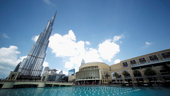 the world's tallest building Burj Khalifa and Dubai Mall in Dubai