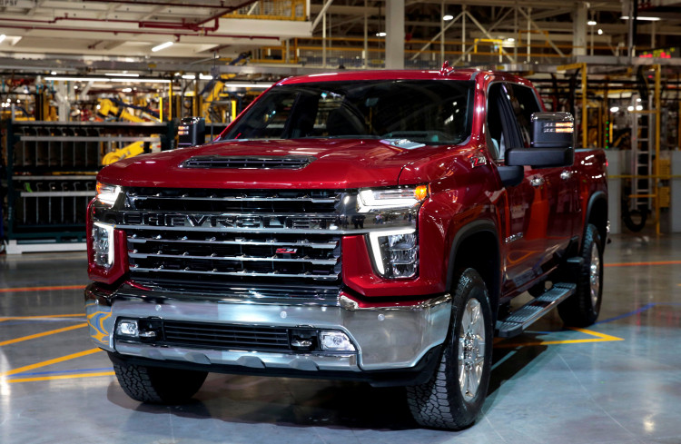 General Motors Co. introduces the Chevrolet 2020 Silverado HD pickup truck at the GM Flint Assembly Plant in Flint, Michigan