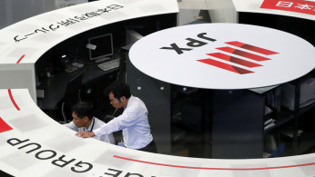 Employees of the Tokyo Stock Exchange