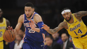 NBA: Philadelphia 76ers at Los Angeles Lakers