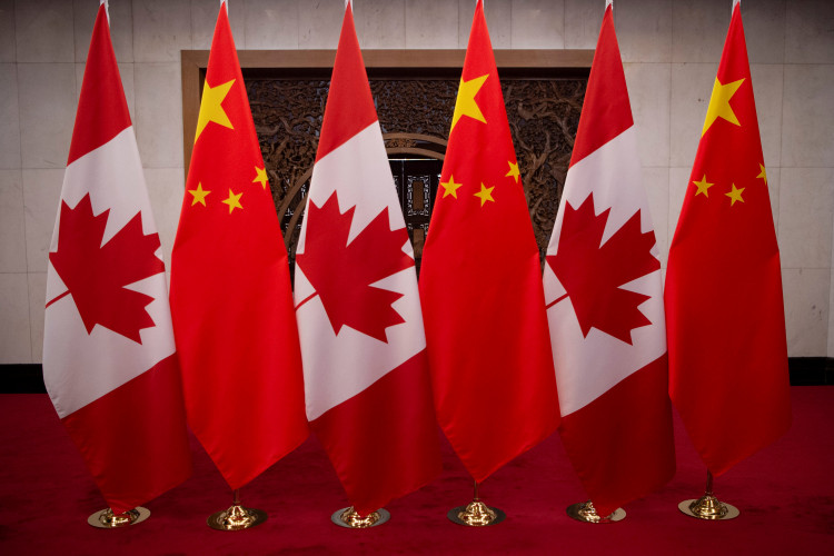 China Canada flags