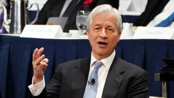 Jamie Dimon, CEO of JPMorgan Chase speaks to the Economic Club of New York in the Manhattan borough of New York City