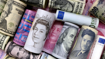 Euro, Hong Kong dollar, U.S. dollar, Japanese yen, pound and Chinese 100 yuan banknotes