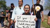 Border wall protesters