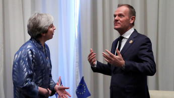 PM Theresa May and Donald Tusk