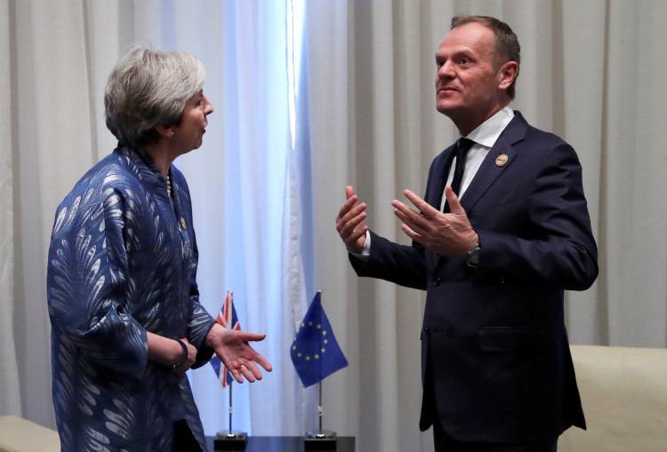 PM Theresa May and Donald Tusk