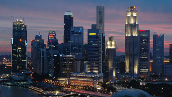 Singapore CBD Dusk