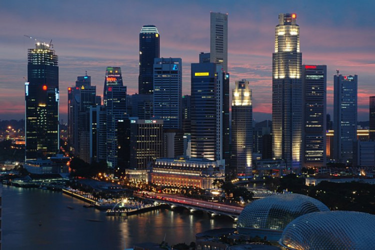 Singapore CBD Dusk
