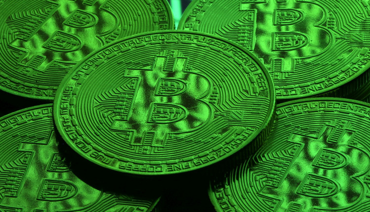 Virtual currency Bitcoin tokens are seen in this illustration picture