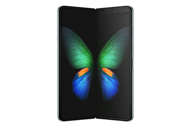 Samsung's new Galaxy Fold smart phone which features the world's first 7.3-inch Infinity Flex Display that works with the next-generation 5G networks
