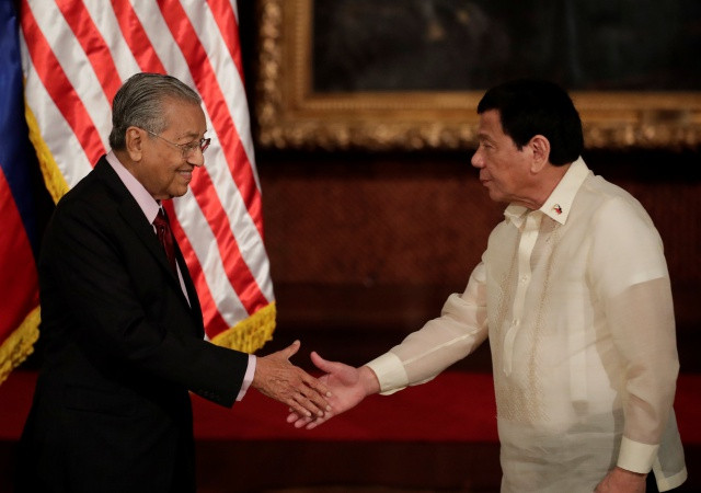 Malaysia's Mahathir Mohamad and Philippines' Rodrigo Duterte