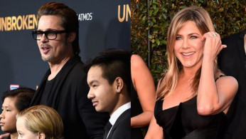 Brad Pitt with Kids; Jennifer Aniston