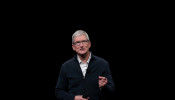  Apple CEO Tim Cook speaks during an Apple launch event in the Brooklyn borough of New York