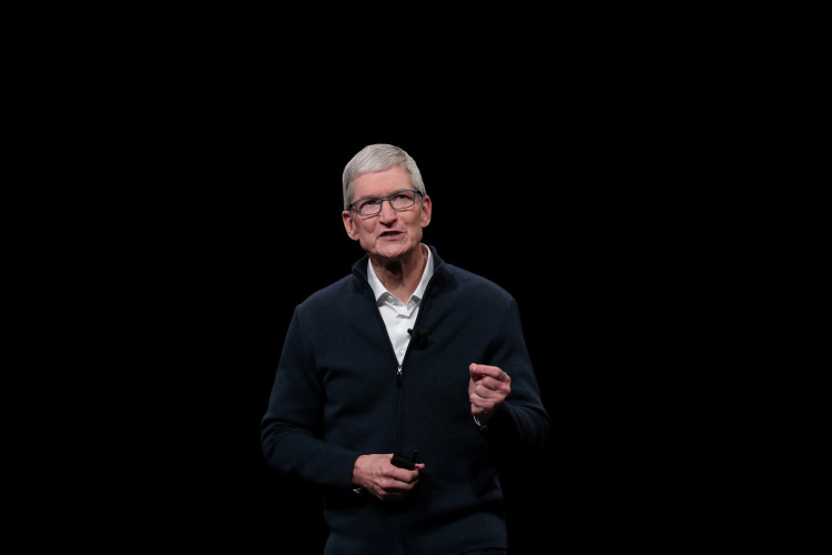  Apple CEO Tim Cook speaks during an Apple launch event in the Brooklyn borough of New York