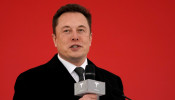 Tesla CEO Elon Musk attends the Tesla Shanghai Gigafactory groundbreaking ceremony in Shanghai