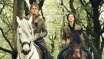 Jamie and Claire on Outlander