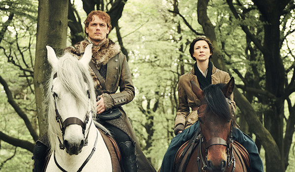 Jamie and Claire on Outlander
