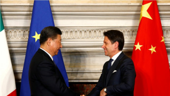President Xi Jinping with Italy's PM Giuseppe Conte