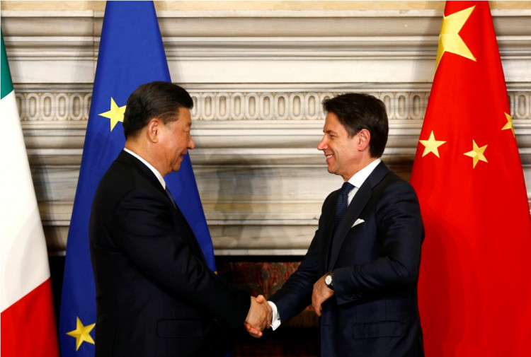 President Xi Jinping with Italy's PM Giuseppe Conte