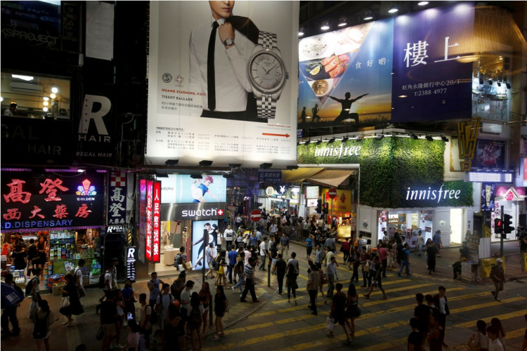 Hong Kong business district
