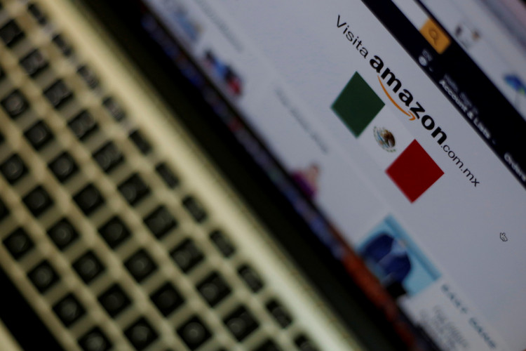 FILE PHOTO: The logo of the web service Amazon