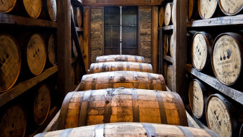 Whiskey barrels.