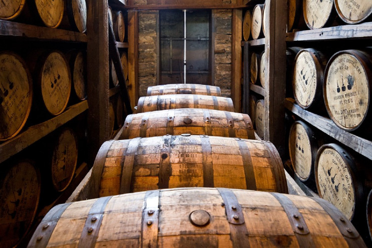 Whiskey barrels.
